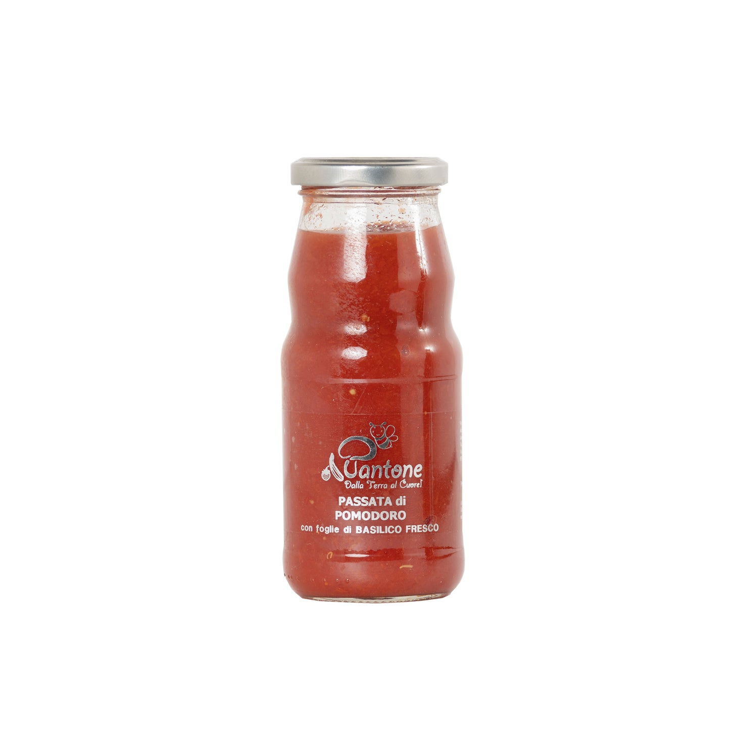 Passata di Pomodoro con foglie di basilico fresco